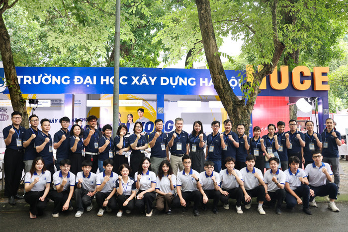 Trường Đại học Xây dựng Hà Nội tại buổi tư vấn tuyển sinh năm 2024. Ảnh: NTCC. Trường Đại học Xây dựng Hà Nội tại buổi tư vấn tuyển sinh năm 2024. Ảnh: NTCC.