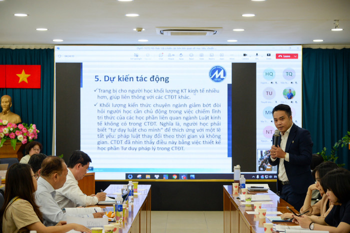 Hội thảo diễn ra tại Trường Đại học Tài chính - Marketing có sự tham gia của 60 doanh nghiệp góp ý kiến. Ảnh: NTCC. 3df8d4bd-5fbf-4756-9152-620e0df87d28.jpeg