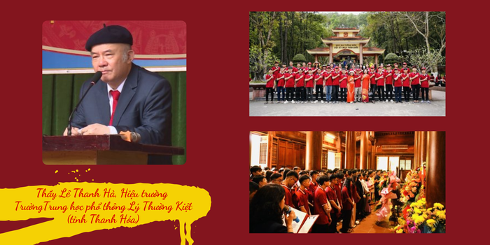 Hoạt động "Hành trình về nguồn" của Trường Trung học phổ thông Lý Thường Kiệt. Ảnh: website nhà trường Banner Khổ ngang Trích dẫn Quốc khánh Việt Nam Graffiti Đỏ Vàng.png