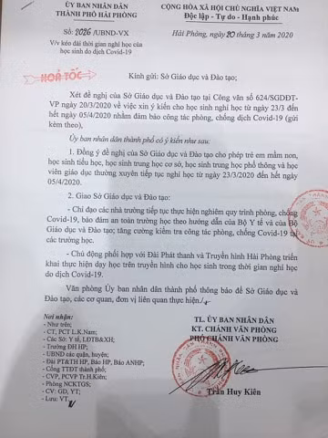 Học sinh trên địa bàn thành phố Hải Phòng tiếp tục được nghỉ học thêm 2 tuần để phòng, chống dịch Covid-19 (Ảnh: LT) Học sinh trên địa bàn thành phố Hải Phòng tiếp tục được nghỉ học thêm 2 tuần để phòng, chống dịch Covid-19 (Ảnh: LT)