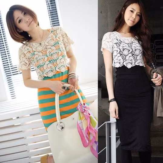 Duyên dáng với váy dài.