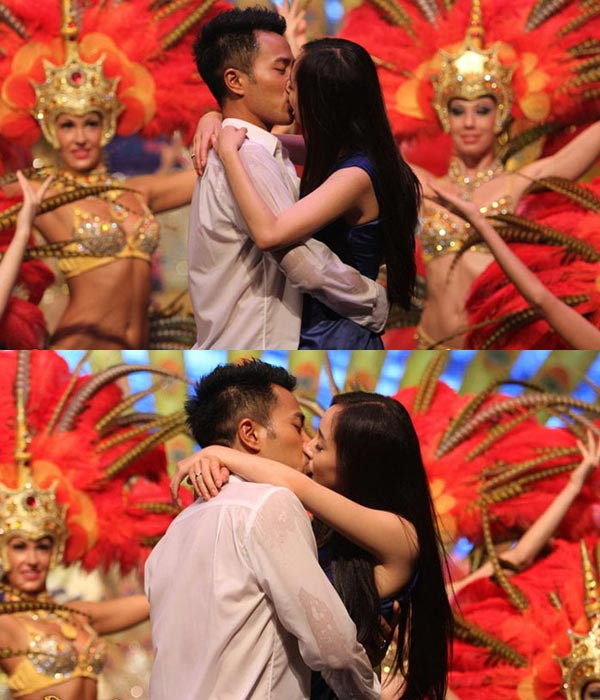 Dương Mịch và Lưu Khải Uy với màn khóa môi trong phim "Holding Love".