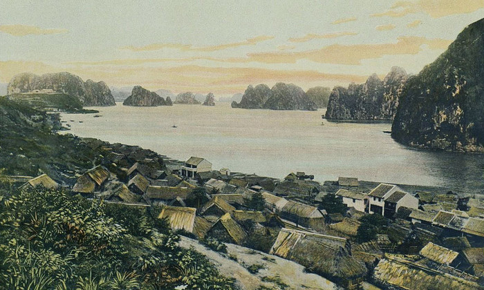 Làng xóm của người dân ở Hòn Gai, Quảng Ninh (Tonkin - Hongay, village annamite et baie d'Along).