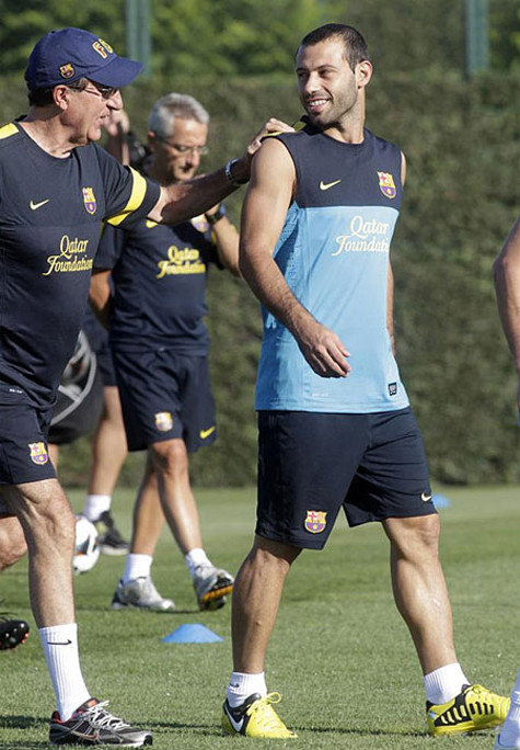 Một bầu không khí rất thoải mái được tạo ra trên sân tập.