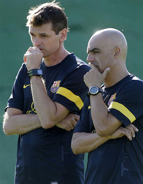 Tito Vilanova trong những ngày đầu làm việc với các học trò trong tư cách HLV Barcelona…
