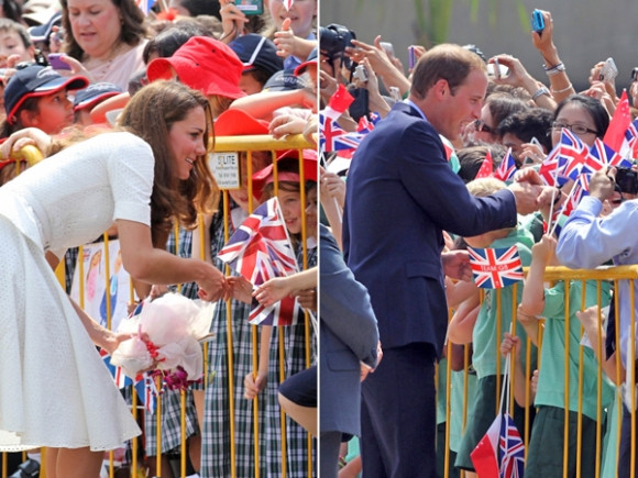 Hoàng tử và công nương bắt tay với trẻ em bản địa trong thời gian viếng thăm quốc đảo Sư tử. Hoàng tử và công nương bắt tay với trẻ em bản địa trong thời gian viếng thăm quốc đảo Sư tử.