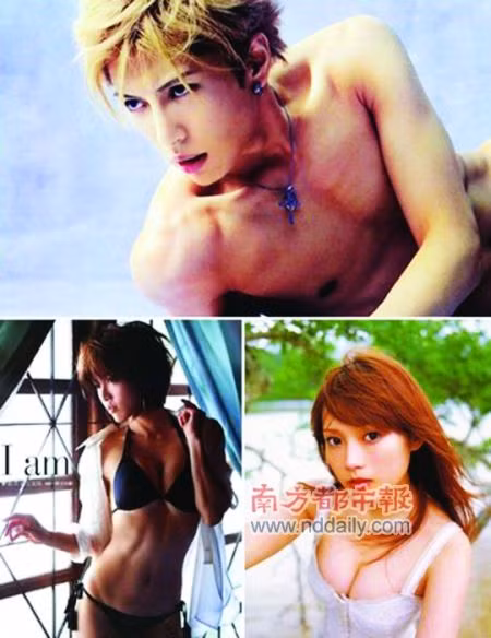 Nam ca sĩ Gackt Camui (trên) và hai nữ ca sĩ diễn viên Yumiko Shaku (trái) cùng ca sĩ Natsumi Abe (phải).