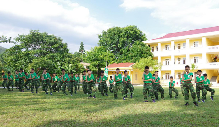 Giờ học võ của các chiến sĩ nhí (Ảnh: Văn Đảm) Giờ học võ của các chiến sĩ nhí (Ảnh: Văn Đảm)
