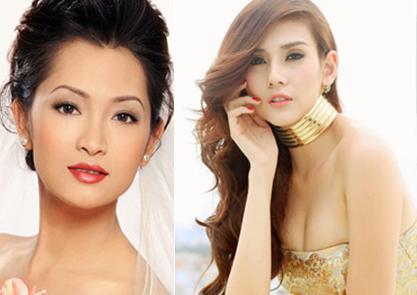 Vợ Minh Chánh (bên trái) và siêu mẫu Hoàng Yến. Vợ Minh Chánh (bên trái) và siêu mẫu Hoàng Yến.