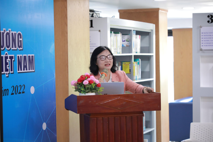 Phó giáo sư, Tiến sĩ Hồ Thuỷ Tiên - Chủ tịch Hội đồng trường Trường Đại học Tài chính – Marketing phát biểu tại toạ đàm (ảnh: Lê Phương) Phó giáo sư, Tiến sĩ Hồ Thuỷ Tiên - Chủ tịch Hội đồng trường Trường Đại học Tài chính – Marketing phát biểu tại toạ đàm (ảnh: Lê Phương)