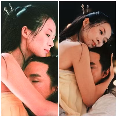 Khá nhiều cảnh nóng giữa Chương Tử Di và Ngô Ngạn Tổ trong phim “Dạ Yến” đã để lại ấn tượng sâu sắc trong lòng người xem. Ảnh. Sina.