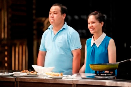 Vợ chồng thí sinh Vua đầu bếp Chung Chí Công và Trần Thị Thanh Thảo Vợ chồng thí sinh Vua đầu bếp Chung Chí Công và Trần Thị Thanh Thảo