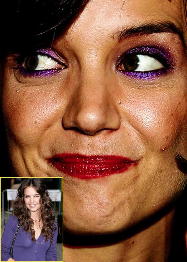 Katie Holmes hóa thành ... tắc kè hoa chính hiệu. Có lẽ con gái nhỏ Suri sẽ rất phiền lòng khi nhìn thấy tấm hình này của mẹ. (Ảnh: Xz) Xem thêm: Điểm danh những chiếc cằm mới của Sao Việt / Bộ sưu tập váy xinh chào hè 2012.