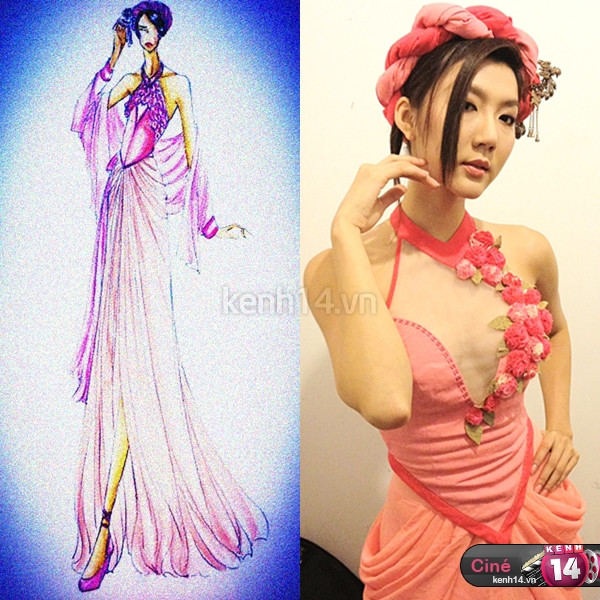 Ngọc Quyên thể hiện vẻ đẹp ngọt ngào, uyển chuyển, mềm mại... (Ảnh: kenh14) Xem thêm: Sao Việt và cuộc chạy đua "khoe" hàng hiệu nghìn đô