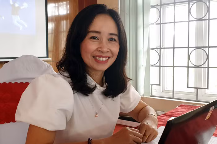 Cô giáo Vũ Thị Thảo, giáo viên Trường Tiểu học Núi Đèo (huyện Thủy Nguyên, Hải Phòng) Ảnh: CTV