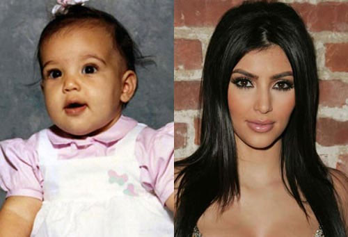 Cô Kim - nữ hoàng scandal truyền hình Mỹ 2011 khiến đàn ông ngây ngất vì gương mặt thon dài, khả ái. Tuy nhiên, rõ ràng thời bé, Kim có gương mặt tròn, rất bụ. Có lẽ, nữ MC nổi tiếng đã cậy nhờ dao kéo chăng?