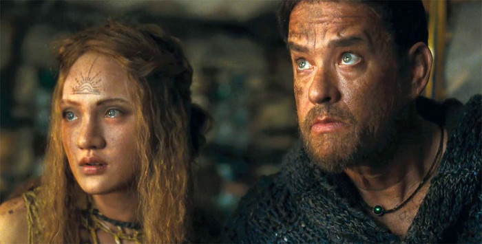 Tom Hanks (phải) trong một cảnh phim Cloud Atlas. Tom Hanks (phải) trong một cảnh phim Cloud Atlas.