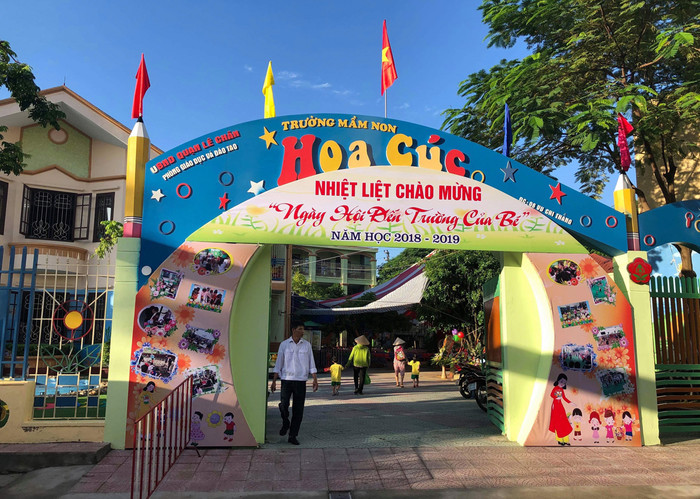 Trường mầm non Hoa Cúc (Hải Phòng) thực hiện thành công chuyên đề &quot;Xây dựng trường mầm non lấy trẻ làm trung tâm&quot;. (Ảnh: Lã Tiến)