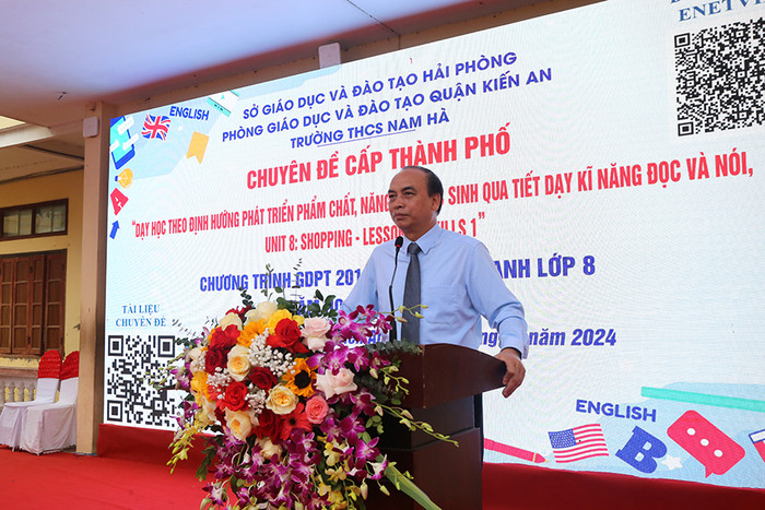 Ông Đỗ Văn Lợi - Phó giám đốc Sở Giáo dục và Đào tạo Hải Phòng phát biểu chỉ đạo chuyên đề (Ảnh: NH) ka-chuyen-de-2.jpeg