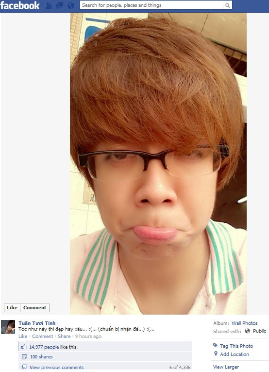 Hotboy Bùi Anh Tuấn đội Hà Hồ đang đợi "bị ném đá" cho kiểu tóc mới nhưng lại là cũ trong mắt những antifan.