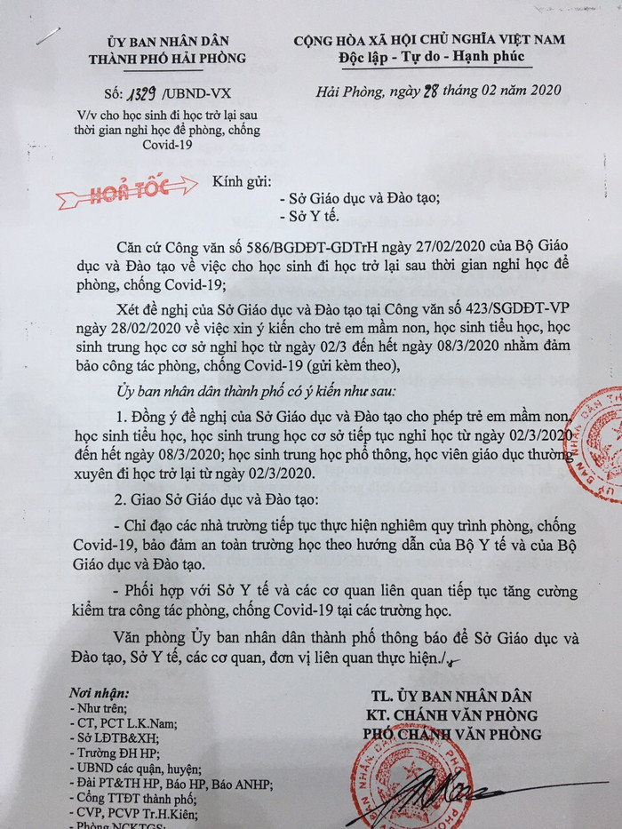 Học sinh cấp 3 tại Hải Phòng sẽ đi học trở lại từ 2/3 (Ảnh: LT) Học sinh cấp 3 tại Hải Phòng sẽ đi học trở lại từ 2/3 (Ảnh: LT)