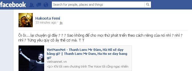 Dũng Hà, một chiến binh khác của đội Mr Đàm cũng sốc khi hay tin này.