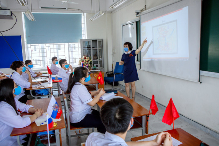 Cô giáo Nguyễn Bích Nguyên luôn đi đầu trong việc sử dụng công nghệ trong dạy học (Ảnh: Nhân vật cung cấp)