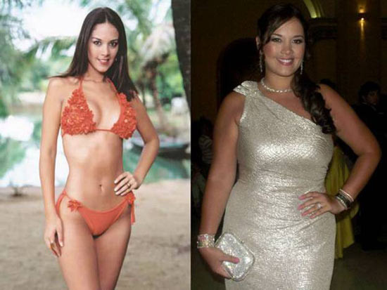 Á hậu thế giới 2002 Marina Mora Montero Marina Mora Montero giờ đây đã không còn sở hữu những số đo nóng bỏng như cách đấy 10 năm, cô trở nên phì nhiêu, đẫy đà. Cô cũng ít khi xuất hiện ở những sự kiện tại quê nhà kể từ khi kết hôn và sinh con. Khi nhắc đến cô người hâm mộ vẫn nhớ như là một trong những Á hậu đẹp nhất các kì Hoa hậu Thế giới. Xem thêm: Cùng Triệu Vy lấy lại vóc dáng thon thả, yêu kiều sau sinh. Á hậu thế giới 2002 Marina Mora Montero Marina Mora Montero giờ đây đã không còn sở hữu những số đo nóng bỏng như cách đấy 10 năm, cô trở nên phì nhiêu, đẫy đà. Cô cũng ít khi xuất hiện ở những sự kiện tại quê nhà kể từ khi kết hôn và sinh con. Khi nhắc đến cô người hâm mộ vẫn nhớ như là một trong những Á hậu đẹp nhất các kì Hoa hậu Thế giới. Xem thêm: Cùng Triệu Vy lấy lại vóc dáng thon thả, yêu kiều sau sinh.