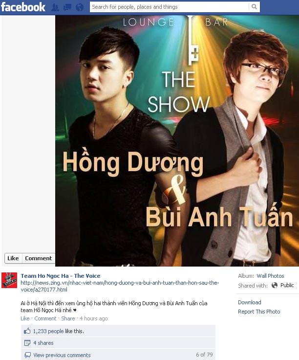 Cuộc chạm chán giữa hai hotboy đội Hồ Hà là Hồng Dương và Bùi Anh Tuấn được tái hiện với show diễn chung tại Lounge Bar. Cuộc chạm chán giữa hai hotboy đội Hồ Hà là Hồng Dương và Bùi Anh Tuấn được tái hiện với show diễn chung tại Lounge Bar.