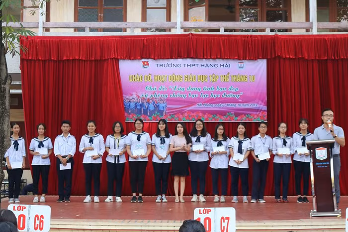 Nhà trường xây dựng khung đánh giá rèn luyện cho học sinh (Ảnh: Nhà trường cung cấp)