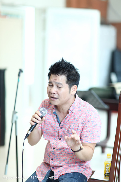 Trọng Tấn luôn đến đúng giờ và tập luyện rất hăng say.