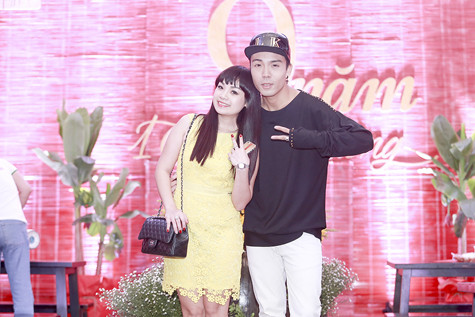 Ngọc Khuê và ca sĩ trẻ Lê Vũ Bình