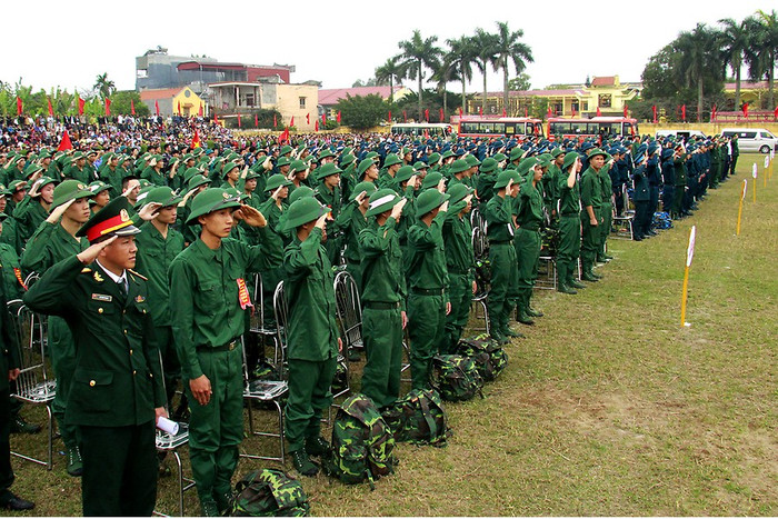 Thanh niên Hải Phòng hăng hái lên đường làm nhiệm vụ bảo vệ Tổ quốc (Ảnh: CTV) Thanh niên Hải Phòng hăng hái lên đường làm nhiệm vụ bảo vệ Tổ quốc (Ảnh: CTV)