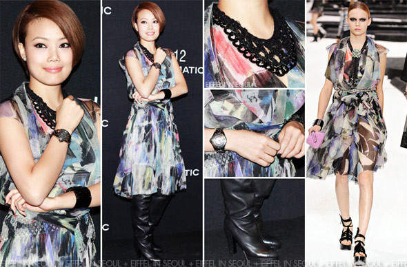 Dung Tổ Nhi với cách phối đồ chẳng ăn nhập gì giữa trang phục với phụ kiện.