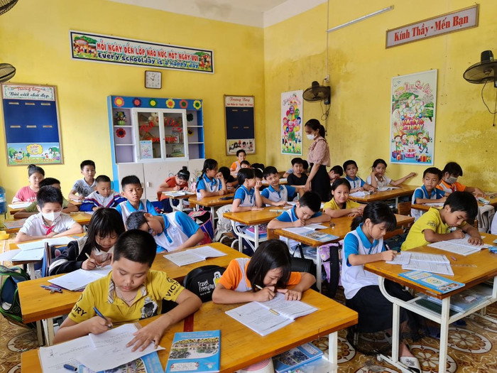 Học sinh lớp 4 phải học tại điểm cũ Trường Mầm non Thanh Xuân (Ảnh: Lã Tiến) Học sinh lớp 4 phải học tại điểm cũ Trường Mầm non Thanh Xuân (Ảnh: Lã Tiến)
