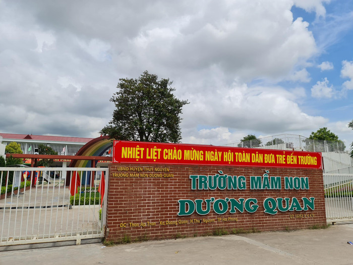 Sau khi kiểm tra theo phản ánh của phụ huynh, Phòng Giáo dục và Đào tạo huyện Thủy Nguyên đã chỉ rõ nhiều tồn tại của nhà trường (Ảnh: Lã Tiến)