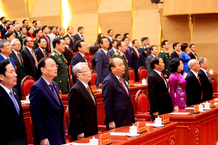 Đại hội thực hiện nghi thức chào cờ (Ảnh: CTV)