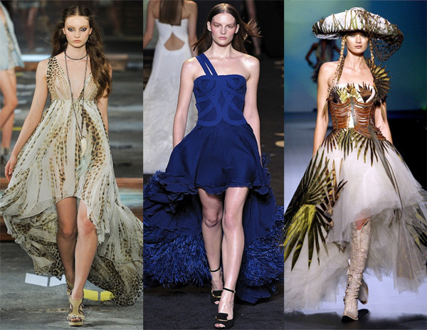 Các nhà thiết kế vô cùng sáng tạo trong việc tạo ra những chiếc váy mullet từ nhiều chất liệu., nhiều màu sắc khác nhau. (Ảnh: ngoisao) Xem thêm: Bộ sưu tập váy xinh chào hè 2012/ Thời trang sao Việt/ Thời trang sao Hàn,