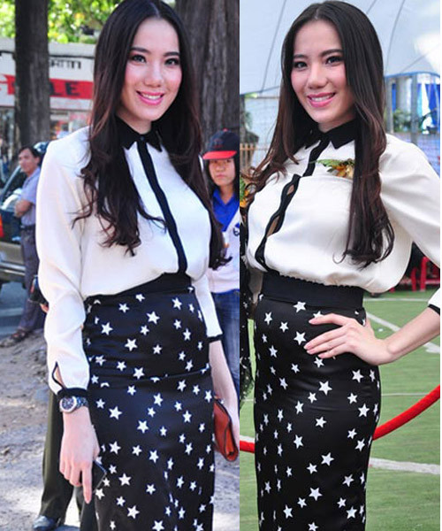 Người mẫu Chung Thục Quyên cũng mắc lỗi về thời trang. Xem thêm: Thời trang Sao / Váy xinh cho hè thêm tươi vui, năng động/ Diên sơ mi đẹp như Thanh Hằng.