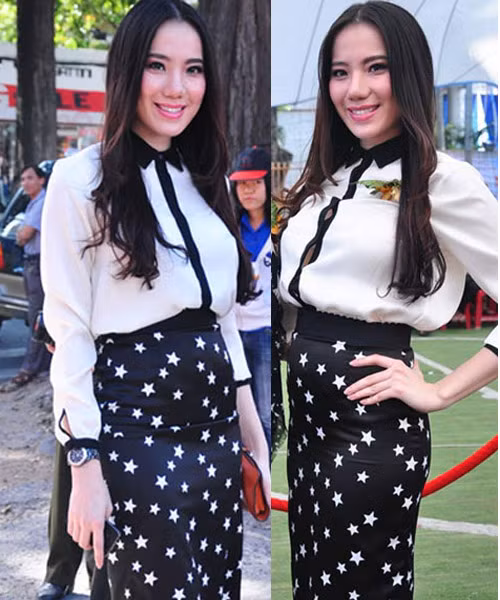 Người mẫu Chung Thục Quyên cũng mắc lỗi về thời trang. Xem thêm: Thời trang Sao / Váy xinh cho hè thêm tươi vui, năng động/ Diên sơ mi đẹp như Thanh Hằng.