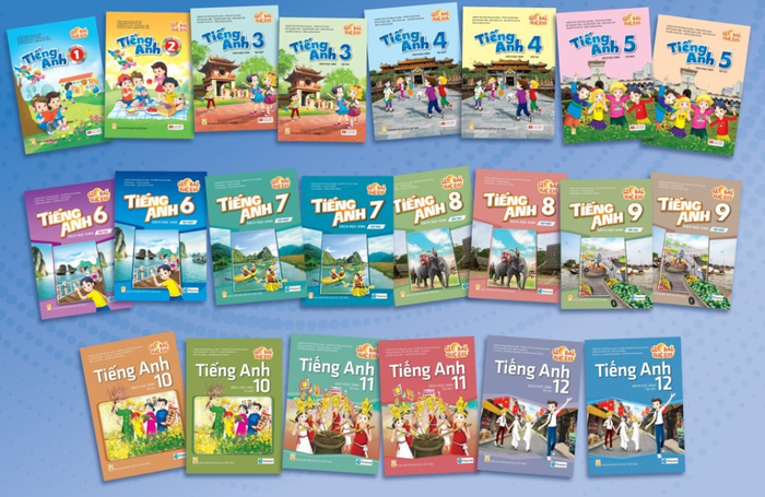 Hệ thống sách giáo khoa Tiếng Anh Global Success lớp 1 - 12 theo chương trình mới. Ảnh: NXBGDVN. Screenshot 2025-03-06 144553.png