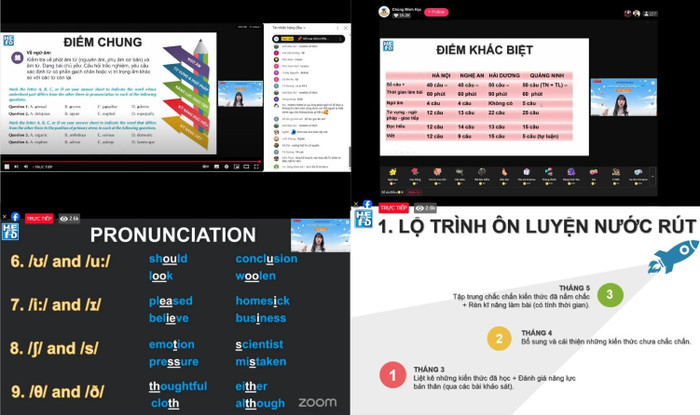 Buổi livestream định kỳ mang đến lộ trình ôn luyện nước rút môn Tiếng Anh đầy hiệu quả và hữu ích cho các sĩ tử. Ảnh: chụp màn hình. 486279965_662015626201515_6699000172786888069_n.jpg