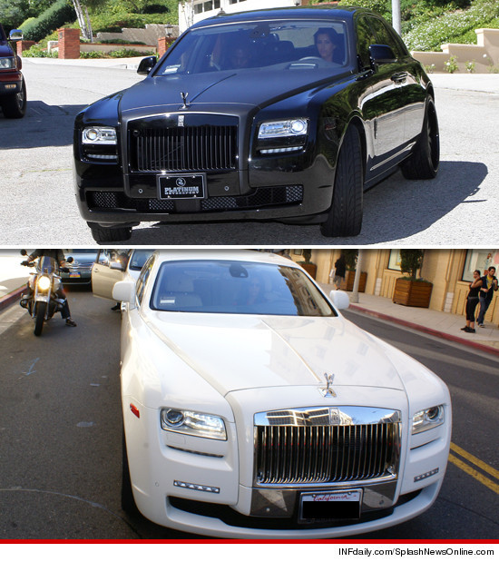 Hai chiếc xe được cho là của nhà thờ đạo Scientology đã "bám" theo hai mẹ con Katie Holmes và Suri sau khi cô nộp đơn ly hôn Tom Cruise. Ảnh. TMZ.