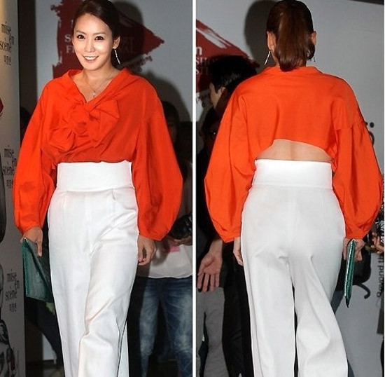 Bộ trang phục của Kim Jung Eun khiến cô trở nên luộm thuộm. Bộ trang phục của Kim Jung Eun khiến cô trở nên luộm thuộm.