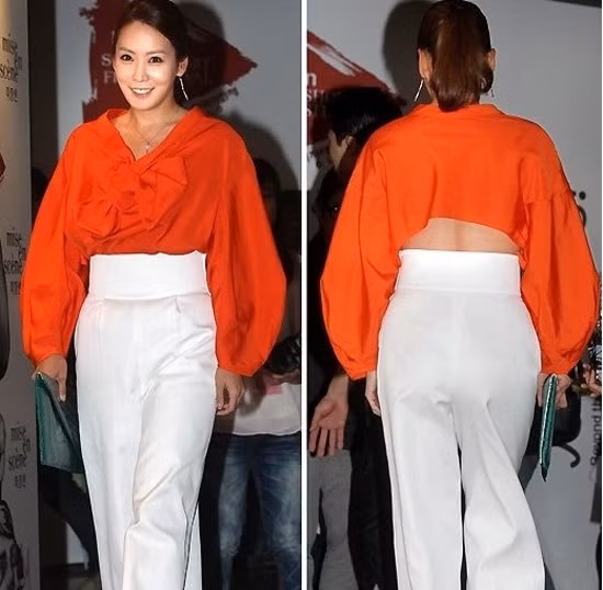 Bộ trang phục của Kim Jung Eun khiến cô trở nên luộm thuộm.