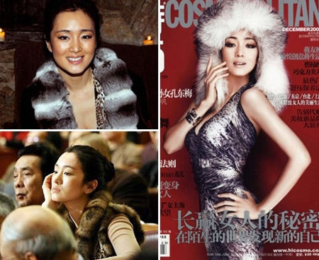 Củng Lợi rất thích áo lông thú. Củng Lợi rất thích áo lông thú.