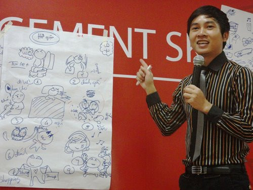 Thầy giáo Hiếu đang giảng dạy một lớp kỹ năng sống cho trường quốc tế Việt - Úc. Thầy giáo Hiếu đang giảng dạy một lớp kỹ năng sống cho trường quốc tế Việt - Úc.