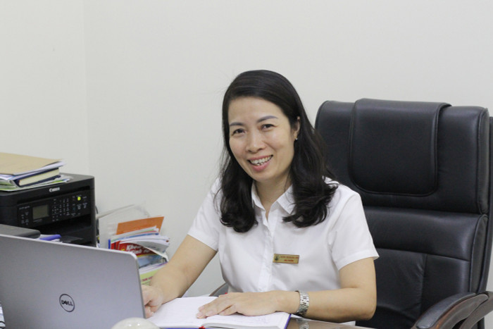 Cô giáo Dương Thị Hoàng Anh, Hiệu trưởng Trường Mẫu giáo Kim Đồng 4 (Ảnh: Lã Tiến)