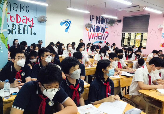 Học sinh Trường Trung học cơ sở Thái Thịnh trong tiết dạy thực nghiệm. Ảnh: NVCC. Học sinh Trường Trung học cơ sở Thái Thịnh trong tiết dạy thực nghiệm. Ảnh: NVCC.