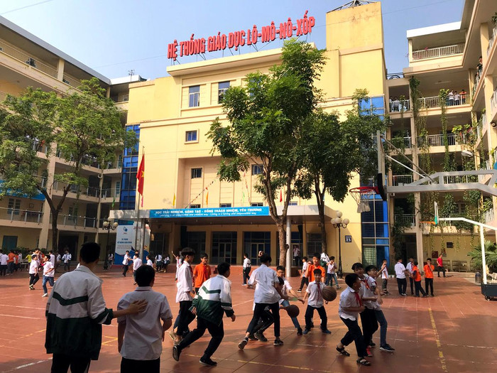 Học sinh Trường Trung học cơ sở và Trung học phổ thông M.V.Lômônôxốp (quận Nam Từ Liêm, Hà Nội). Ảnh: T.D.